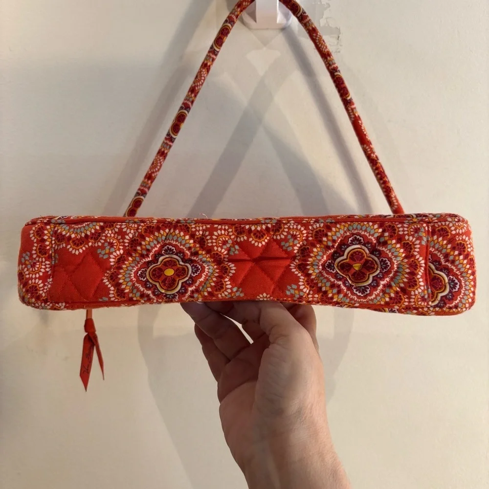 VERA BRADLEY Baguette Shoulder Bag Paisley Print Front Knot Snap Closure Quilted - Picture 14 of 16